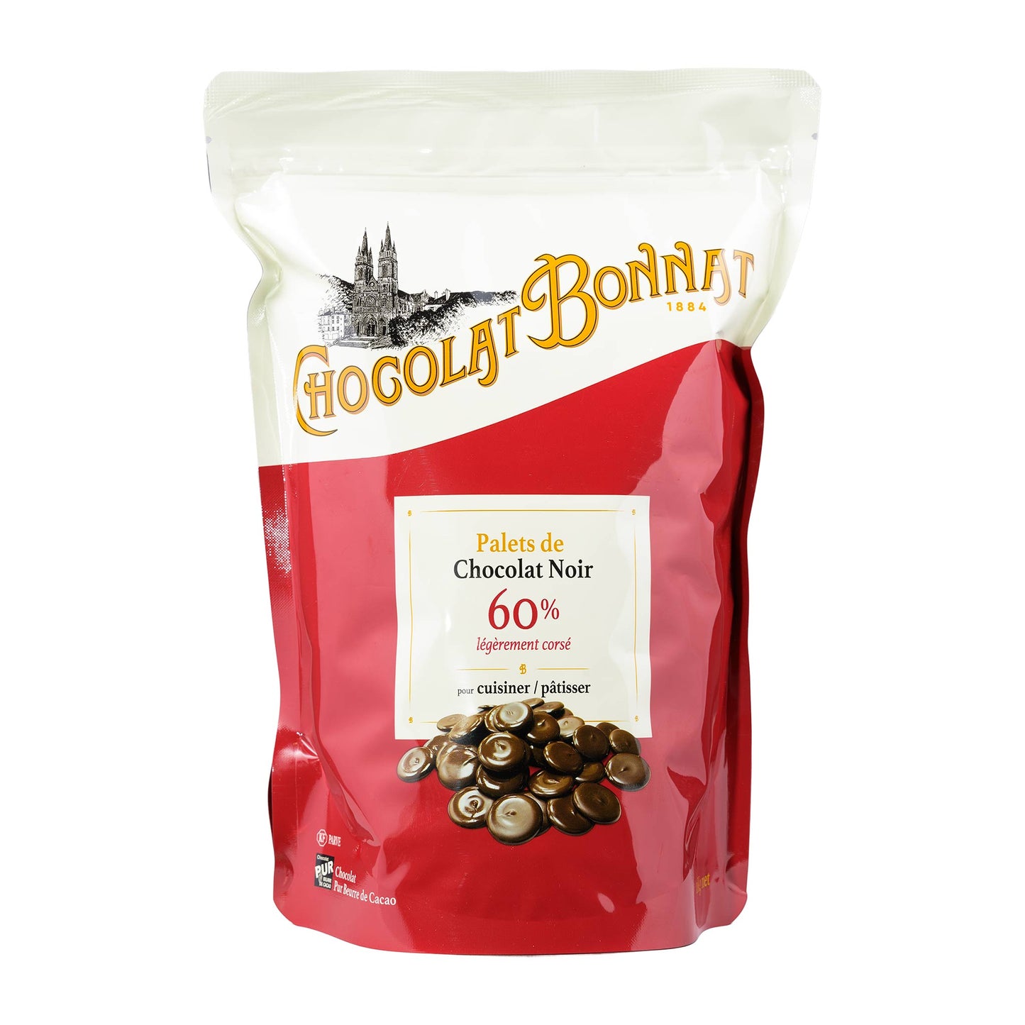 Bonnat Schokolade Kuvertüre 60% 1kg