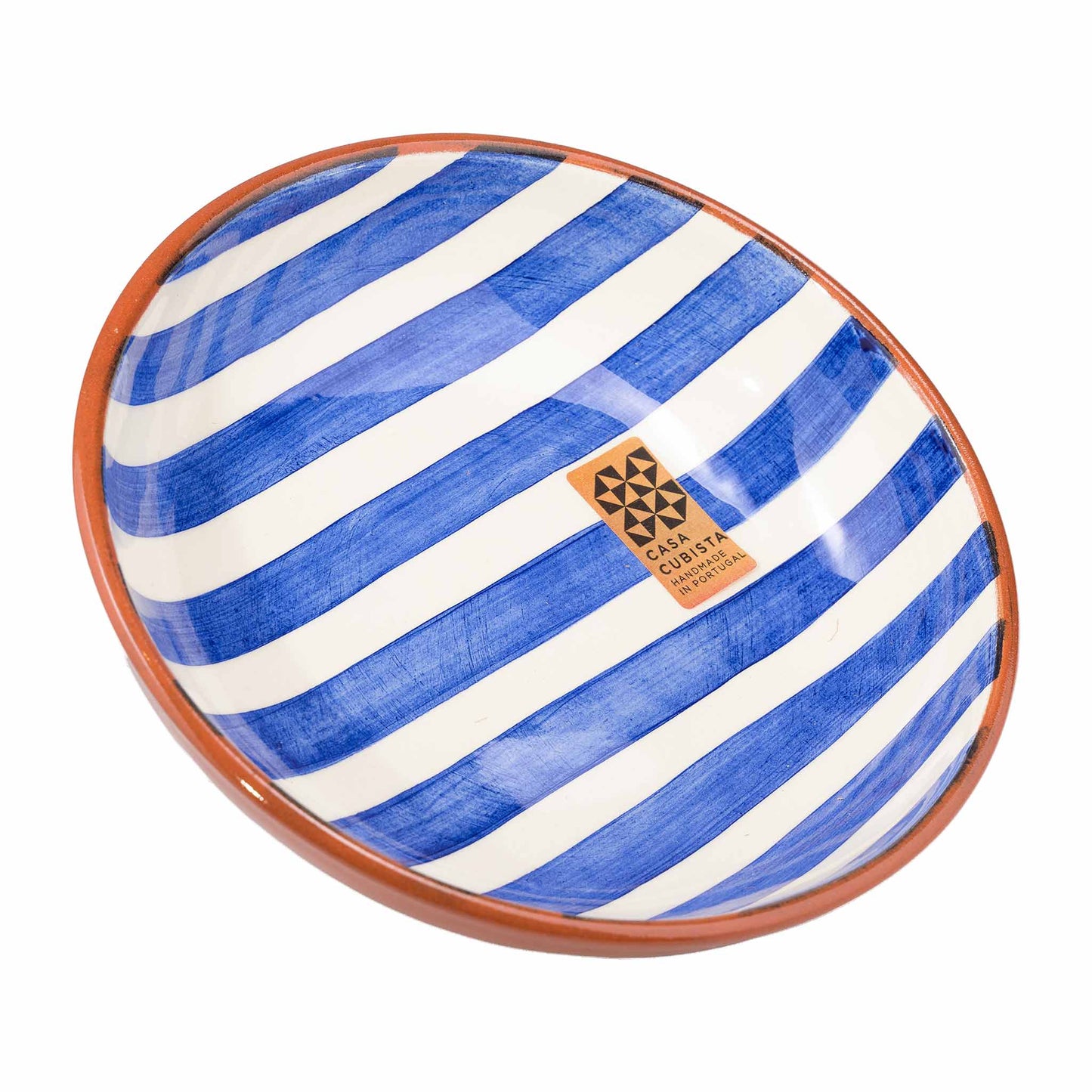 Keramikschale mittel bold stripes blue