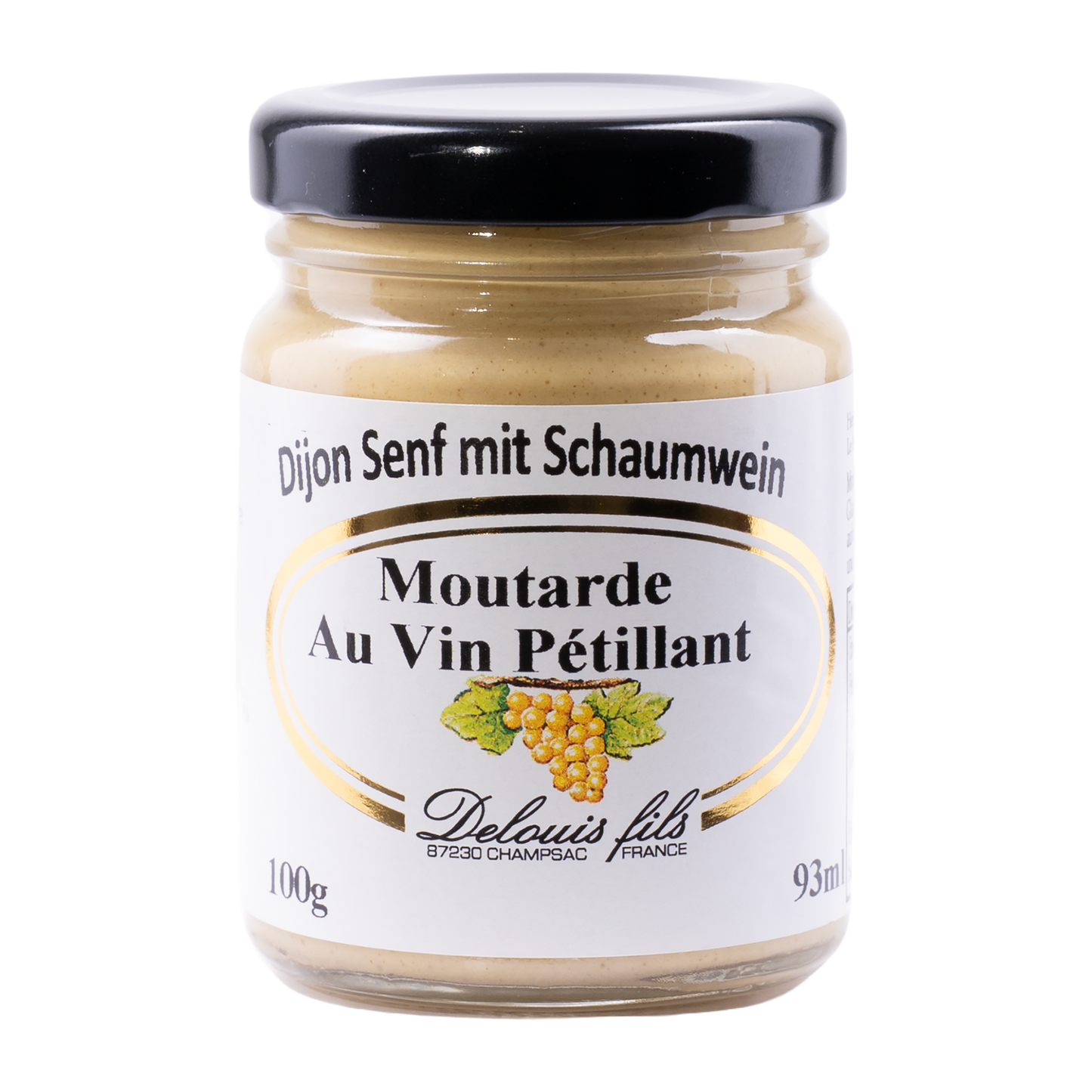 Delouis Senf mit Schaumwein im 100 g Glas