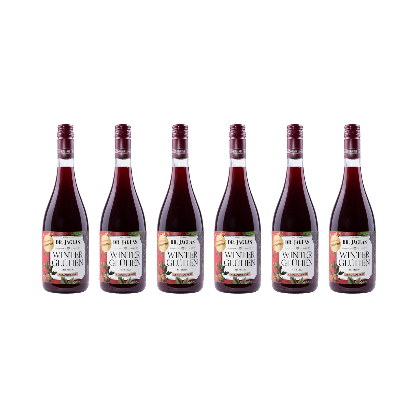 Winter-Glühen rot – alkoholfrei — 6× 750 ml