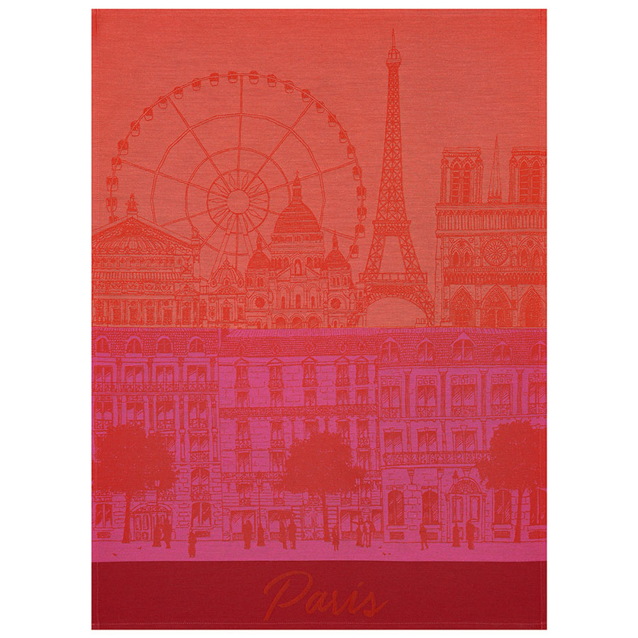 Geschirrtuch Paris Panorama Baiser