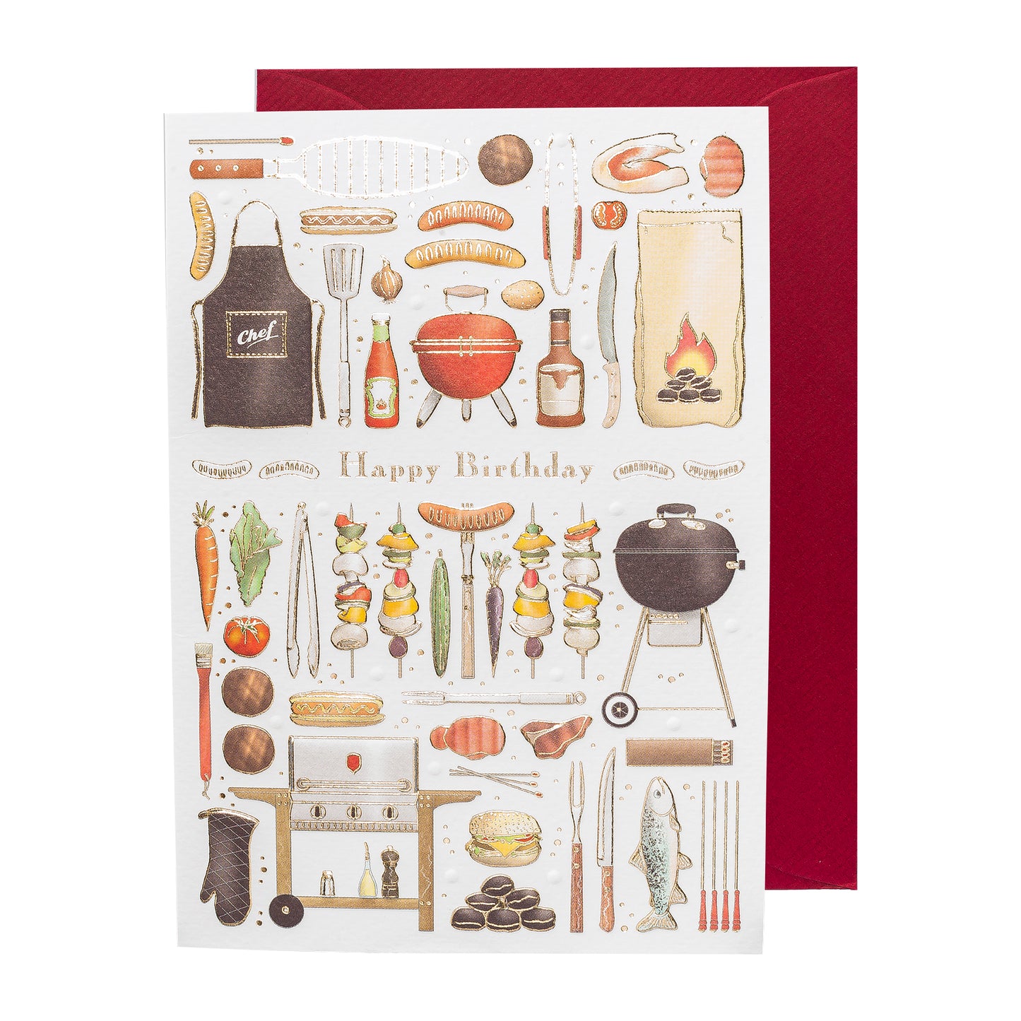 Grußkarte Happy Birthday – Grillen