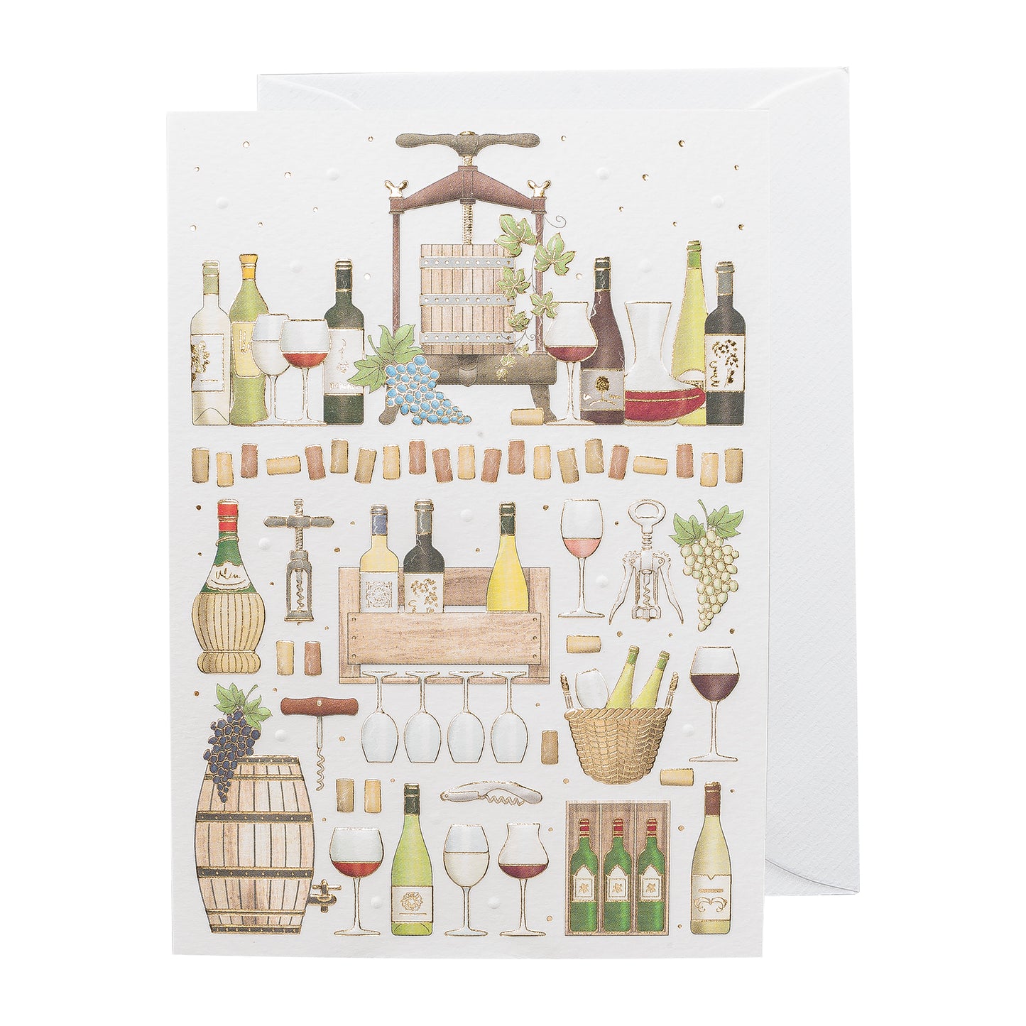 Grußkarte Wein schenken – Classic