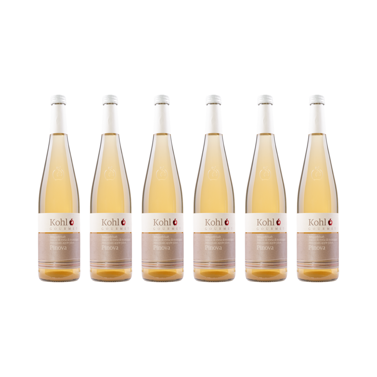Bergapfelsaft Pinova – 6× 750 ml