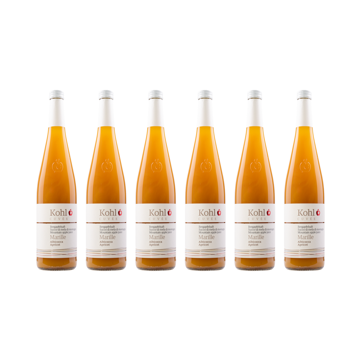 Apfelsaft mit Marille – 6× 750 ml