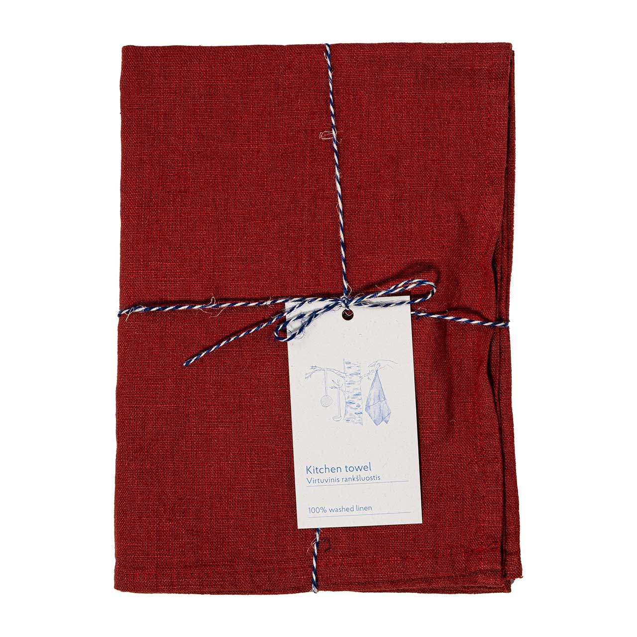 Linen Tales Leinen Geschirrtuch Red Pear
