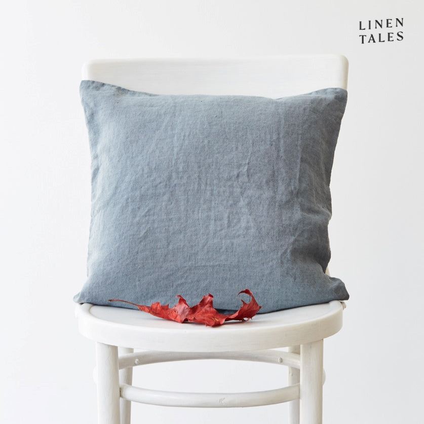 Linen Tales Leinen Kissenbezug 40x40 Blue Fog