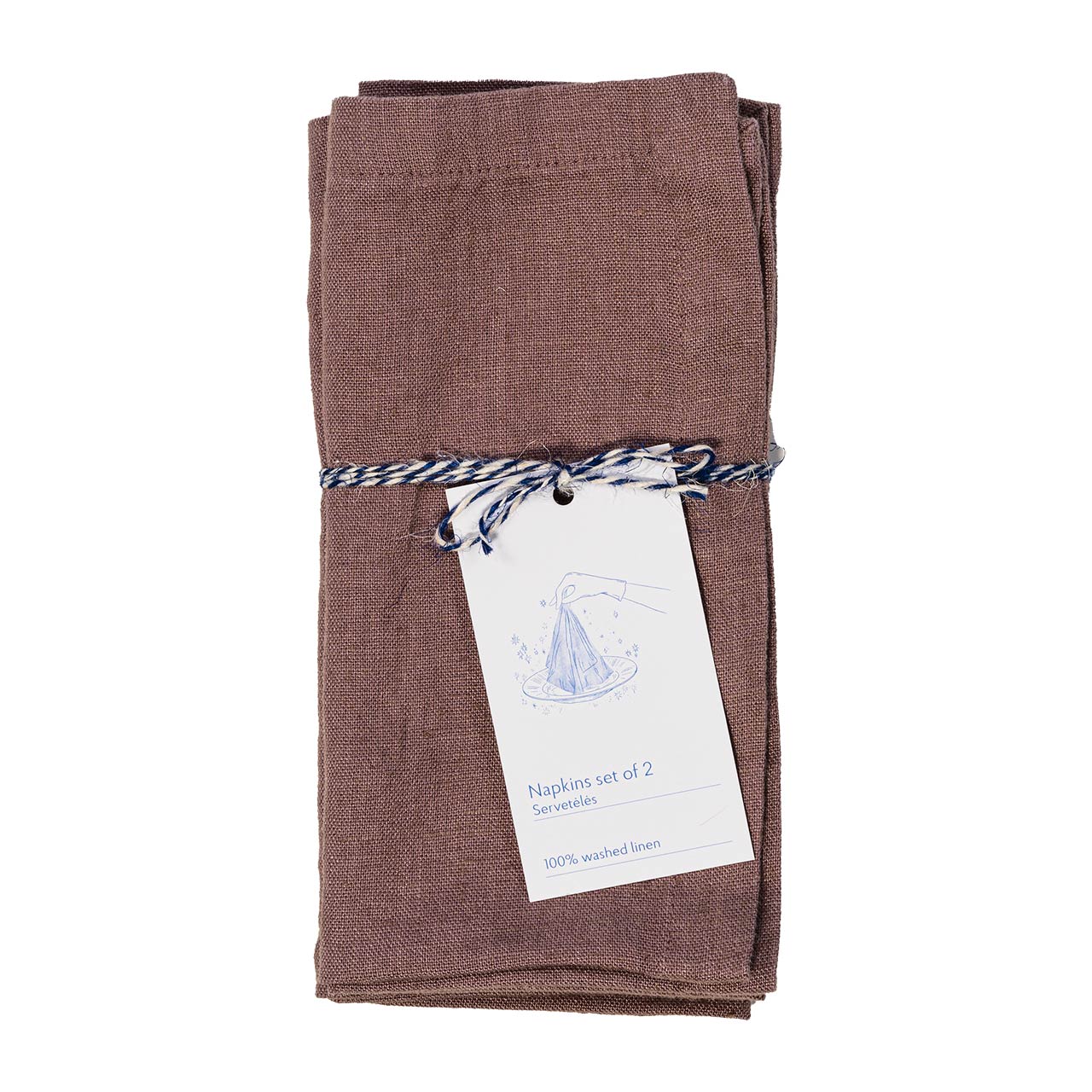 Linen Tales Leinen Servietten Ashes of Roses 2er Set