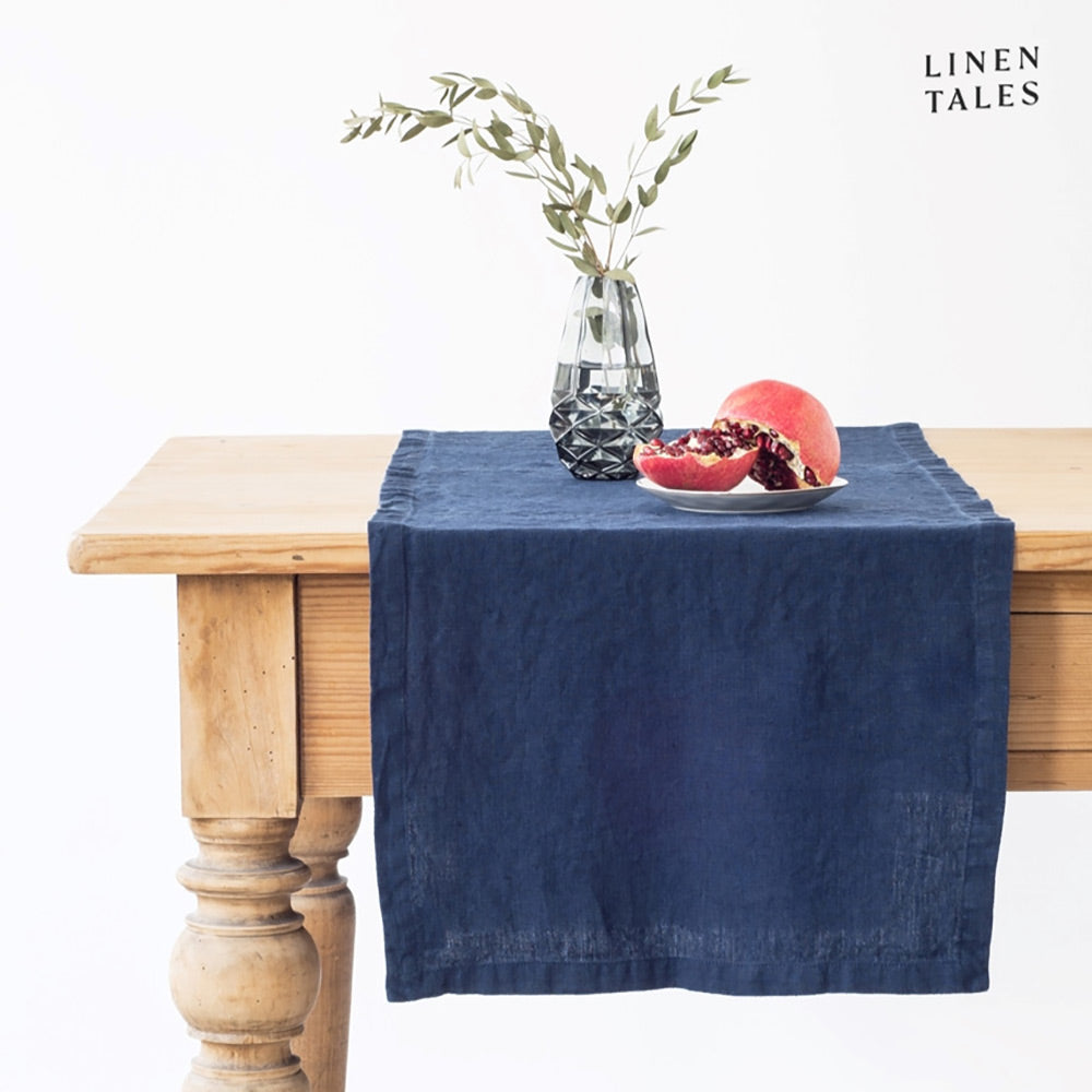 Linen Tales Leinen Tischläufer Navy