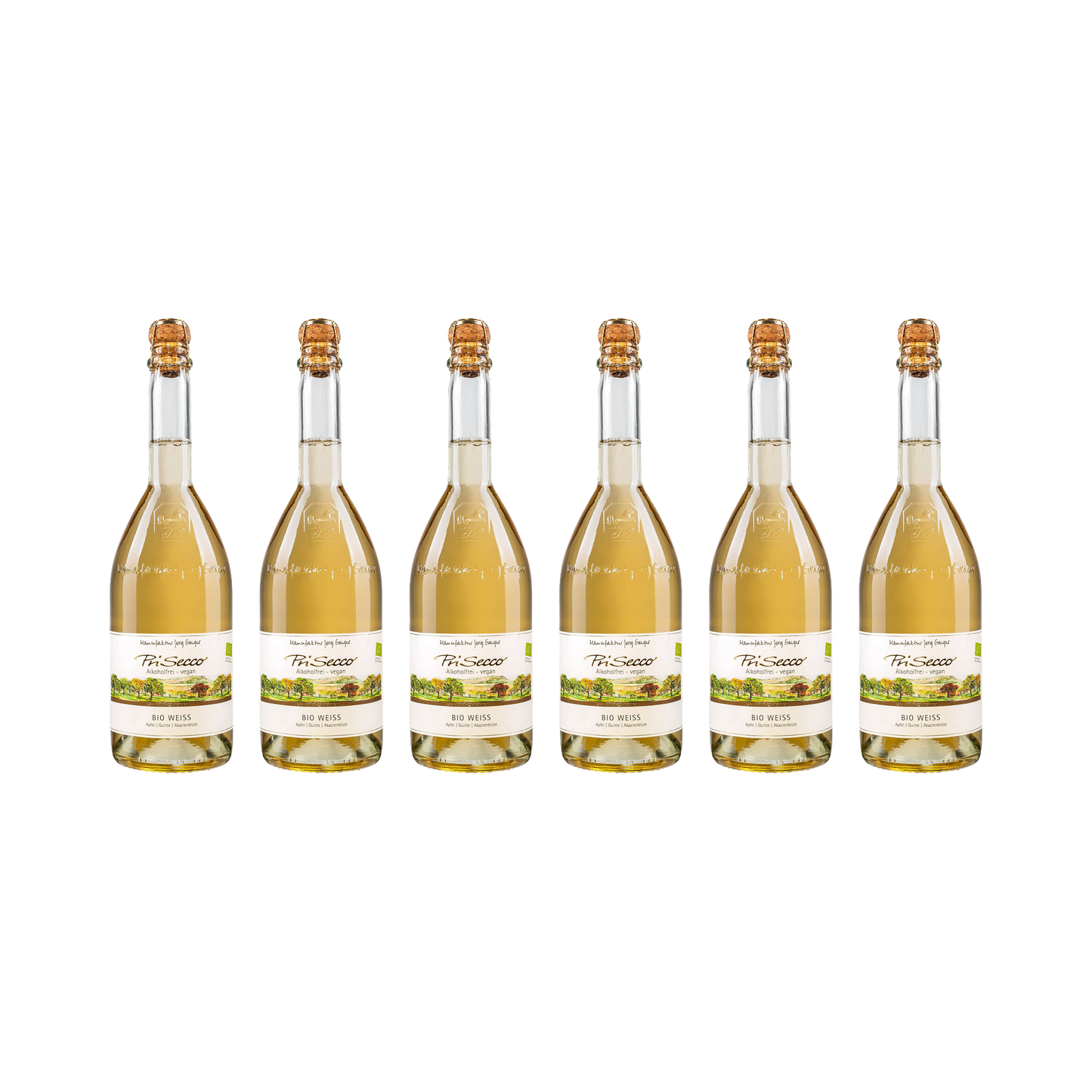Prisecco – Bio Weiß – alkoholfrei — 6× 750 ml