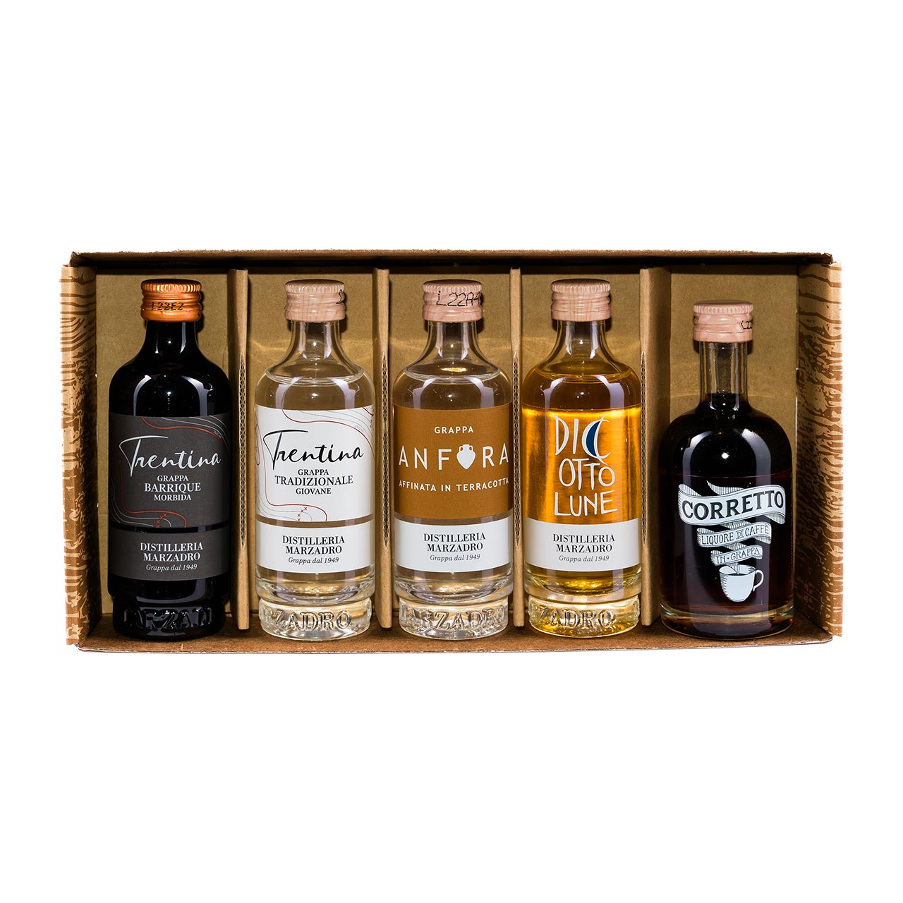 Marzadro Grappa Verkostungsset 5x5cl