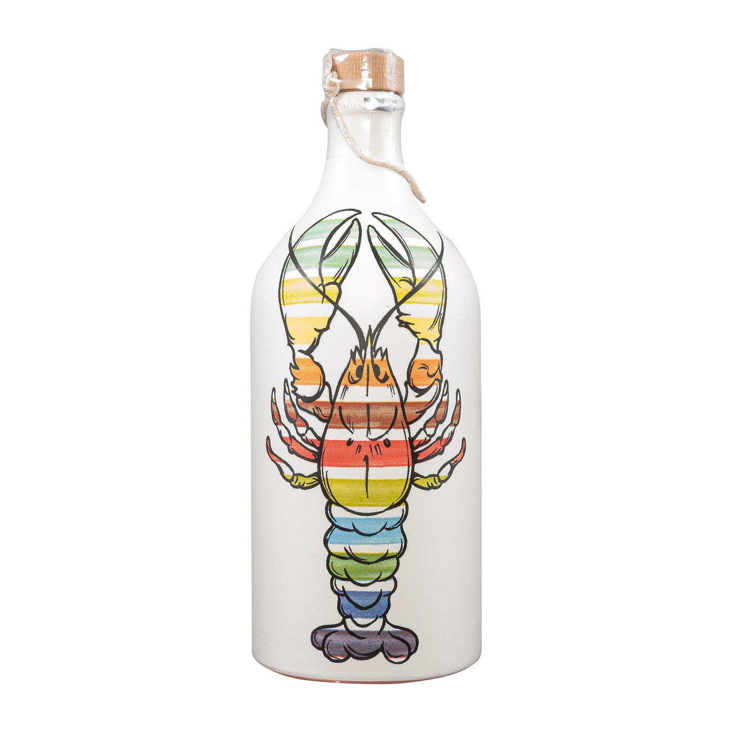 Muraglia Olivenöl Keramikflasche bunter Hummer