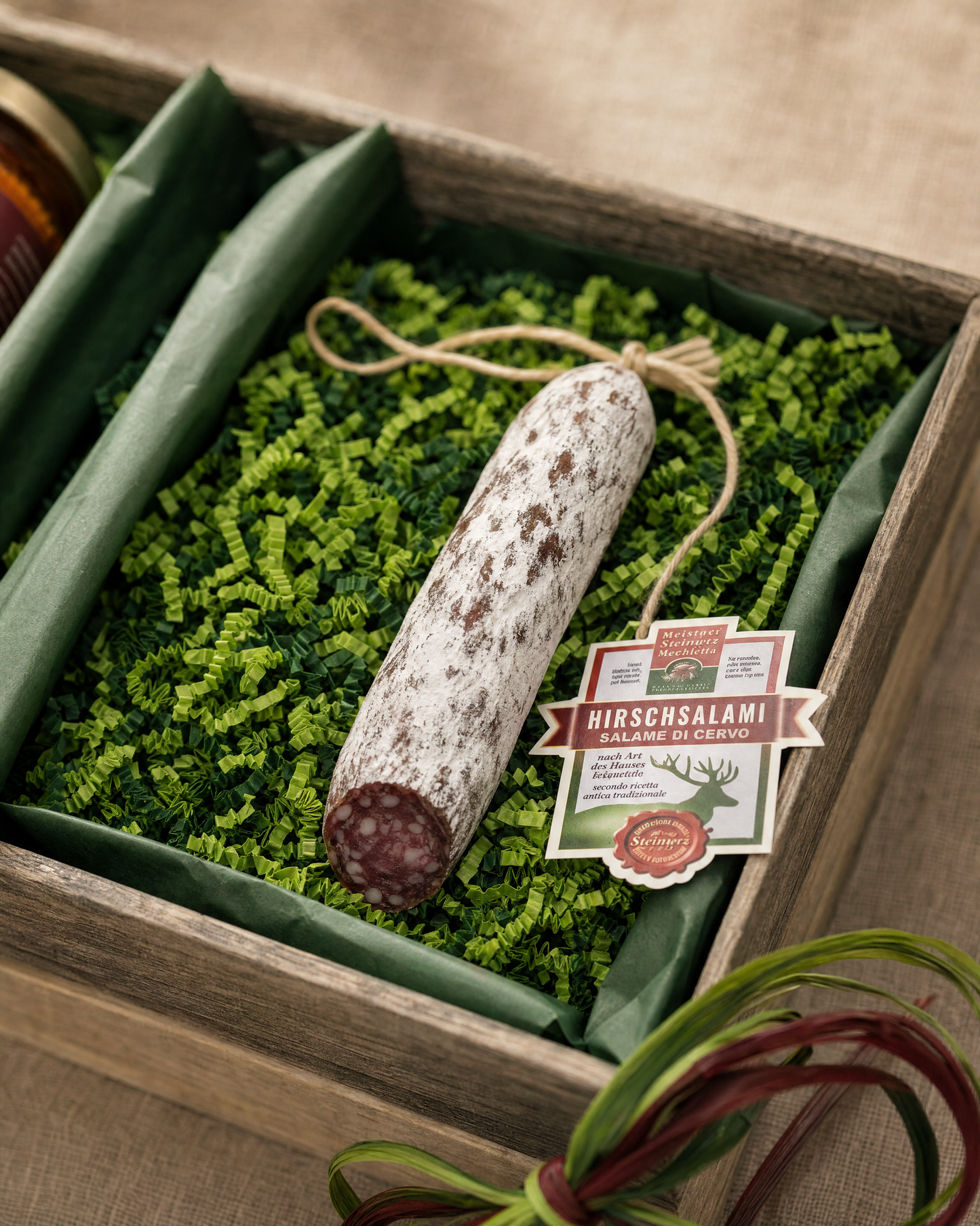 Metzgerei Steiner Hirschsalami im Geschenkkorb Waidmanns Dank