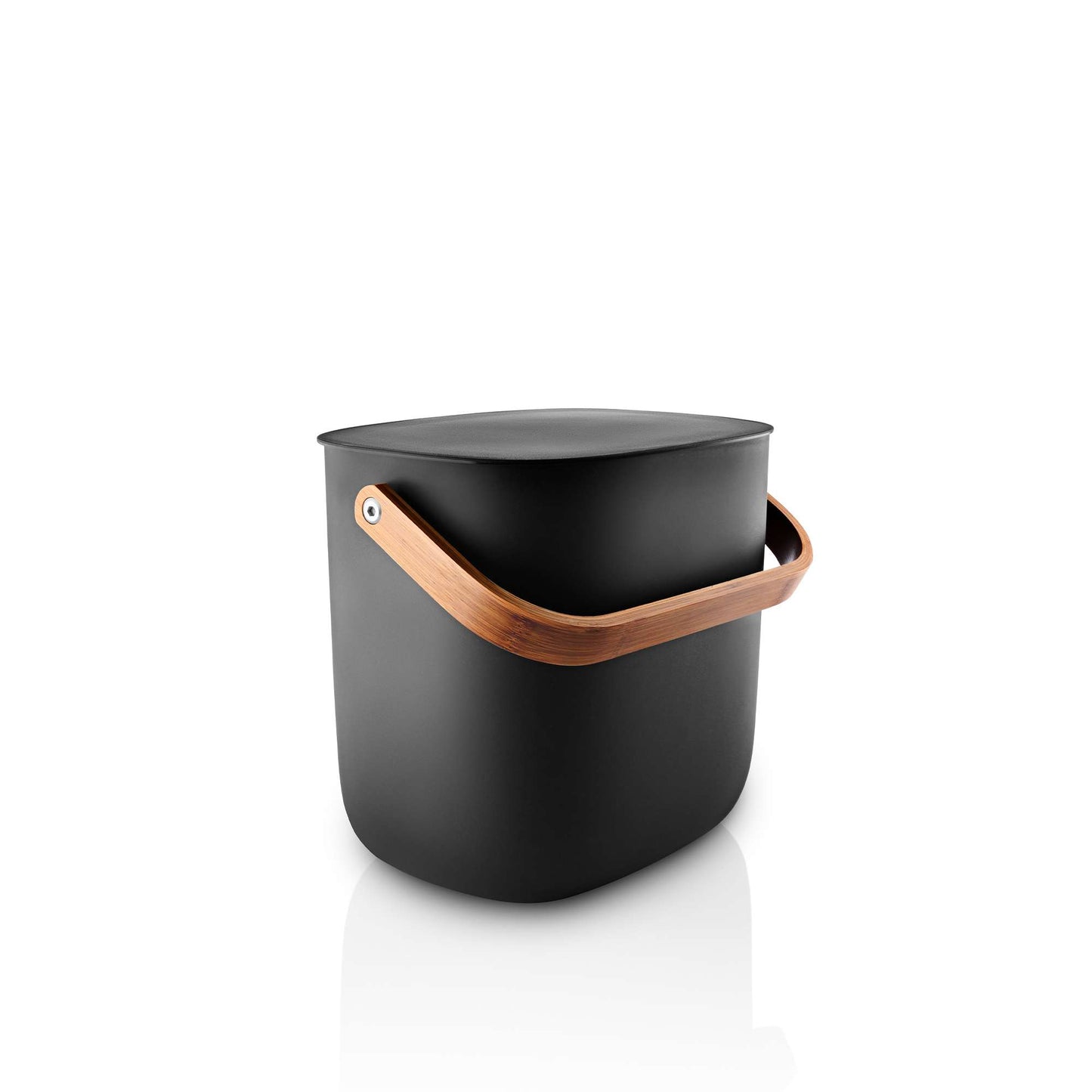 Eva Solo Reflect Abfallsortierbehälter 6 L Black mit Bambusdeckel