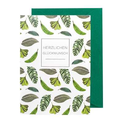 Grußkarte Herzlichen Glückwunsch – Botanic Bliss