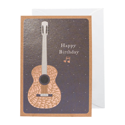 Grußkarte Happy Birthday Gitarre – Copper