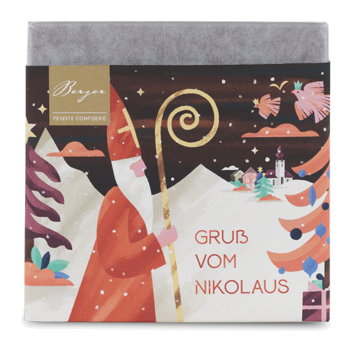 Gruß vom Nikolaus in Bio-Vollmilch von Berger Confiserie