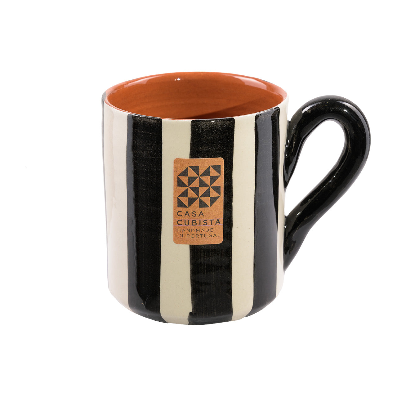 Casa Cubista  Keramik Tasse  bold stripes black