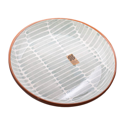 Large ceramic bowl – dash sage