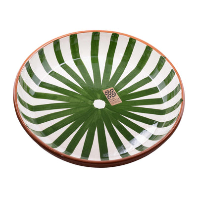 Ceramic bowl large – ray green