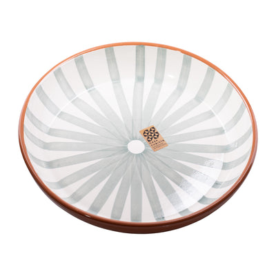 Ceramic bowl large – ray sage