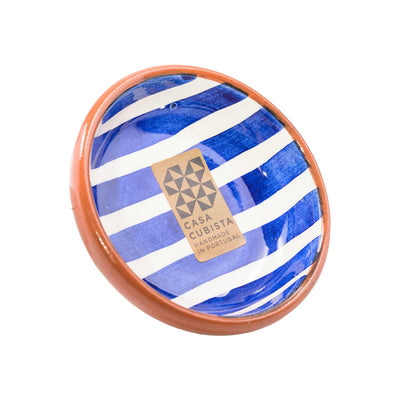 Keramikschale klein – bold stripes blue