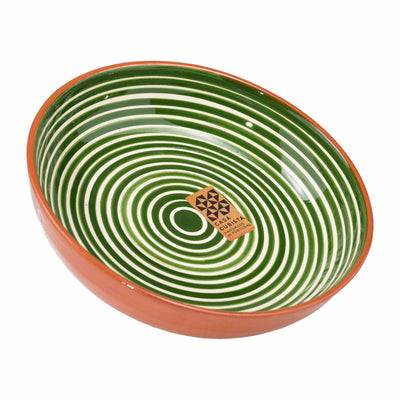 Ceramic Bowl Medium - Fine Stripes Green