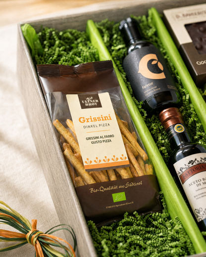 Mini Grissini Dinkel im Geschenkkorb Eine Reise in den Süden