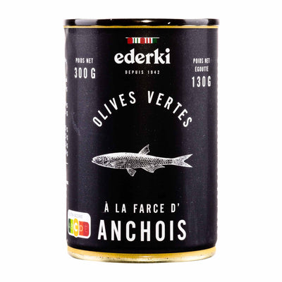 grüne Oliven mit Anchovis