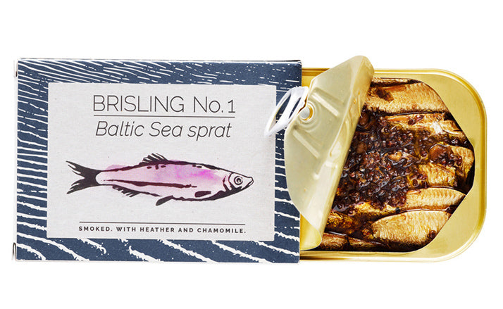Fangst  Brisling No. 1  Sprotten mit Heidekraut