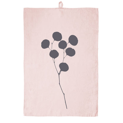 Tea Towel Linen Pink – Eucalyptus