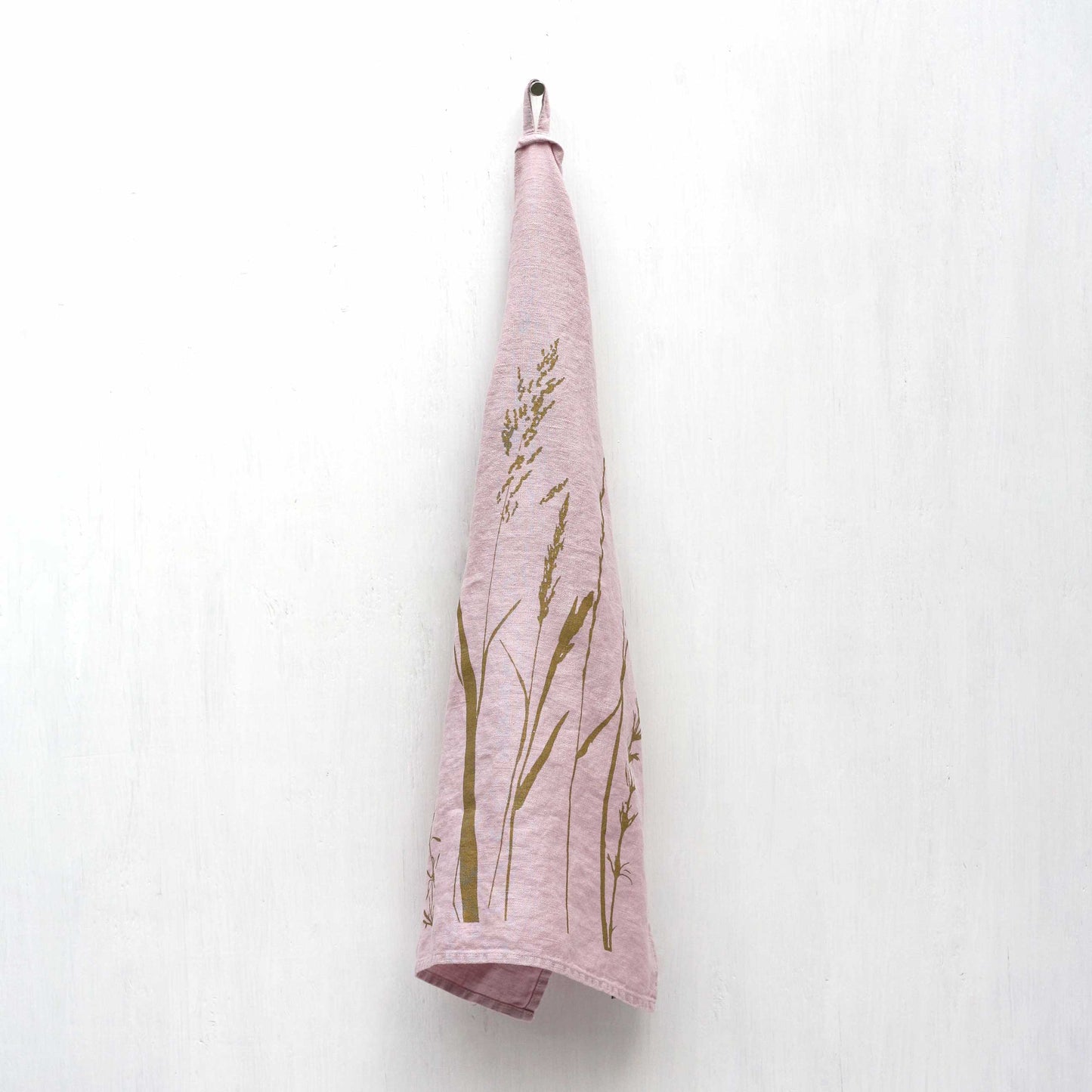 Frohstoff  Geschirrtuch Leinen rosa  Wiese