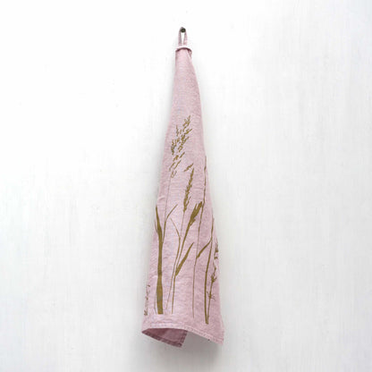 Frohstoff  Geschirrtuch Leinen rosa  Wiese