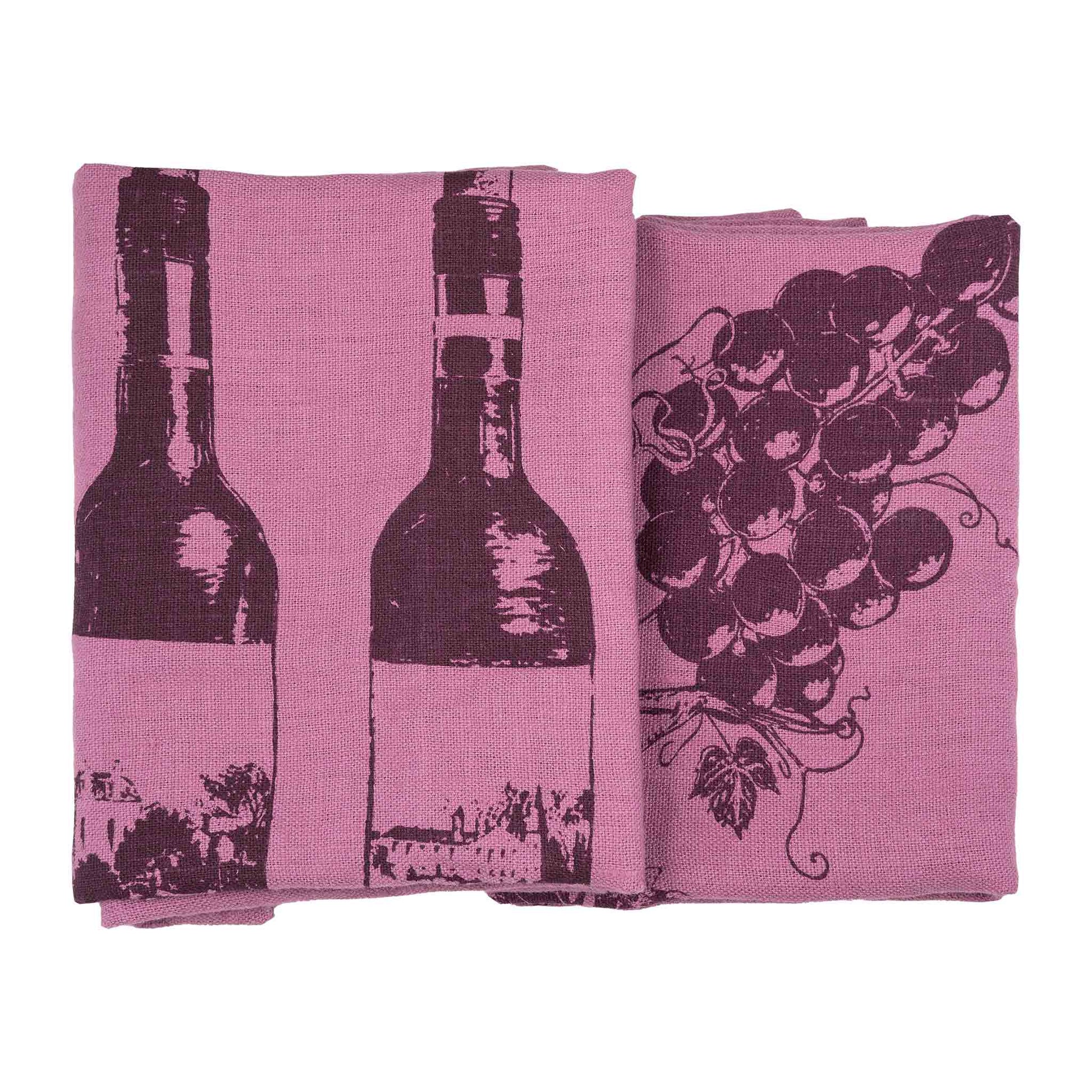 Frohstoff  Leinen Geschirrtuch Set Vino