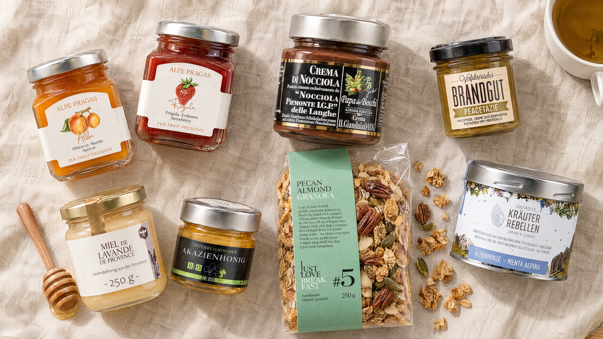 Frühstück: Konfitüre, Honig & Nusscreme aus Manufakturen