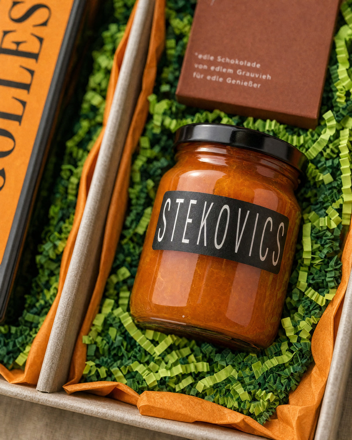 Erich Stekovics Marille Fruchtaufstrich im Geschenkkorb Gourmet Geschenk Marillentraum