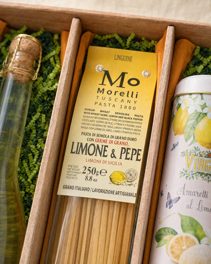 Pasta Morelli Linguine al Limone im Gourmet Geschenk Zitrusfrische