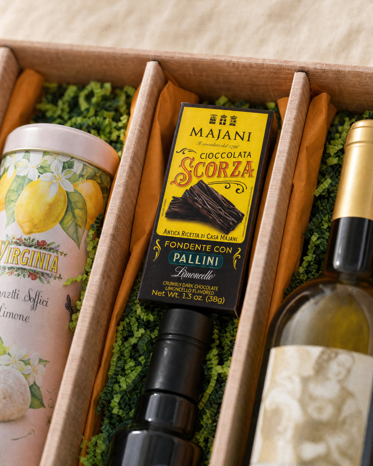 Majani Scorza Fondente Limoncello im Gourmet Geschenk Zitrusfrische