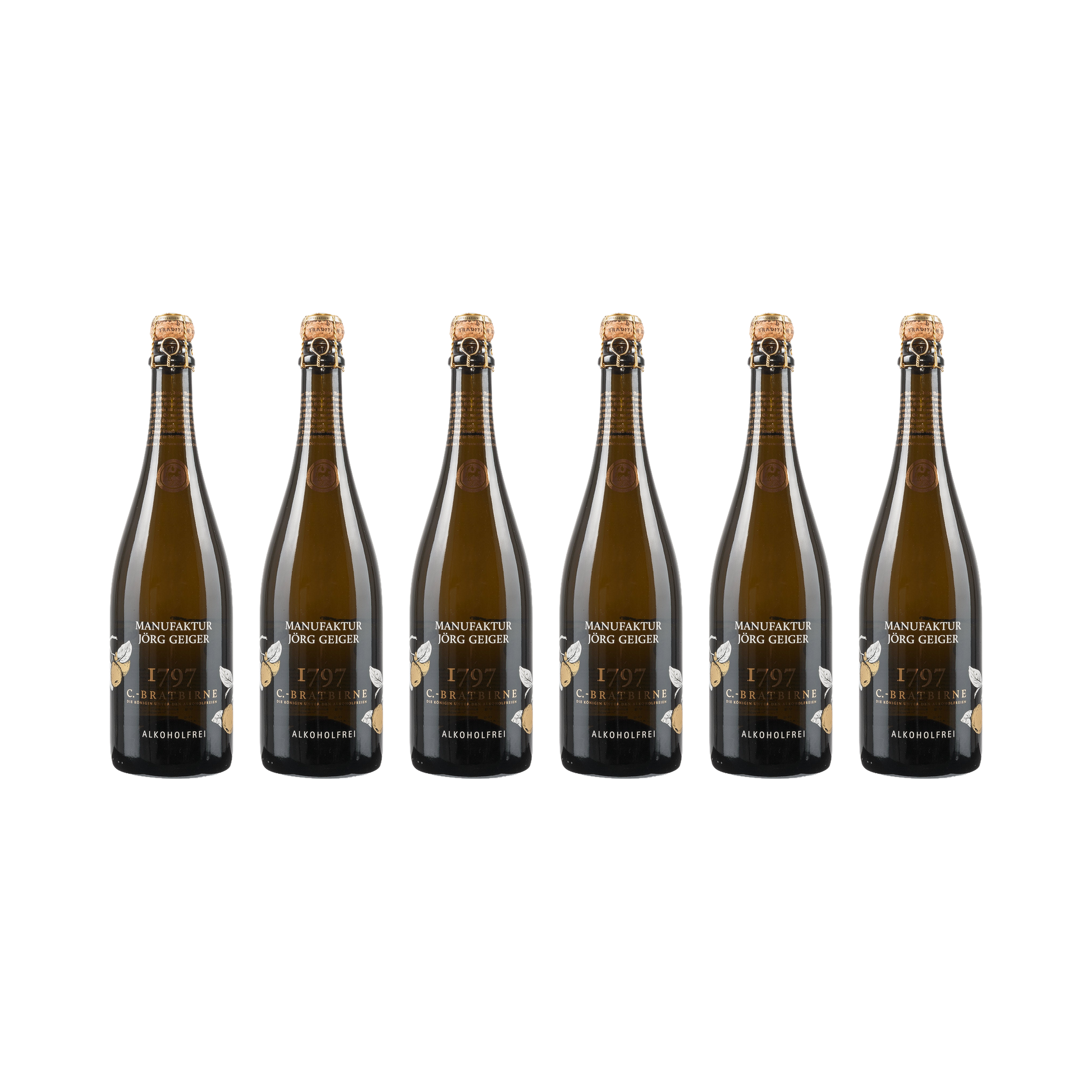 Champagner Bratbirne – alkoholfrei — 6× 750 ml