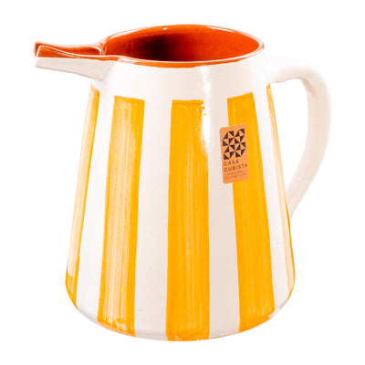 Keramikkrug 2l – bold stripes tangerine