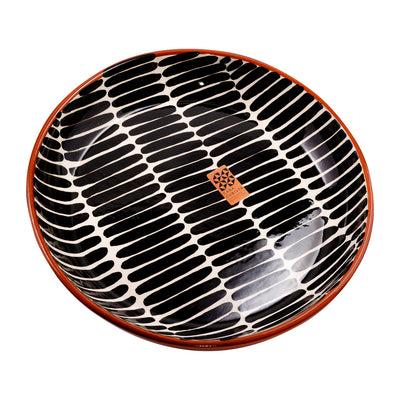 Ceramic bowl large – dash black