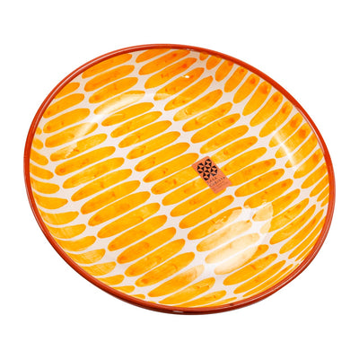 Large ceramic bowl – dash tangerine