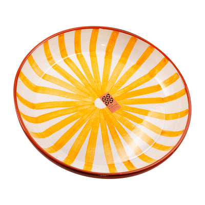 Ceramic bowl large – ray tangerine