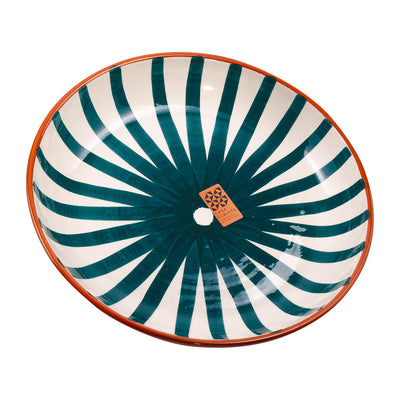 Ceramic bowl large – ray teal