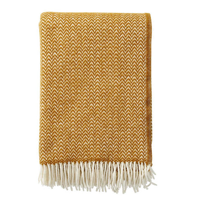 Wolldecke Chevron – caramel