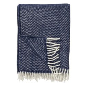 Wolldecke Chevron – dark denim