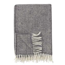 Wolldecke Chevron – grey