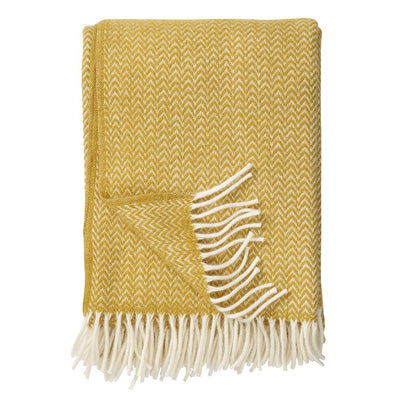 Wolldecke Chevron – yellow