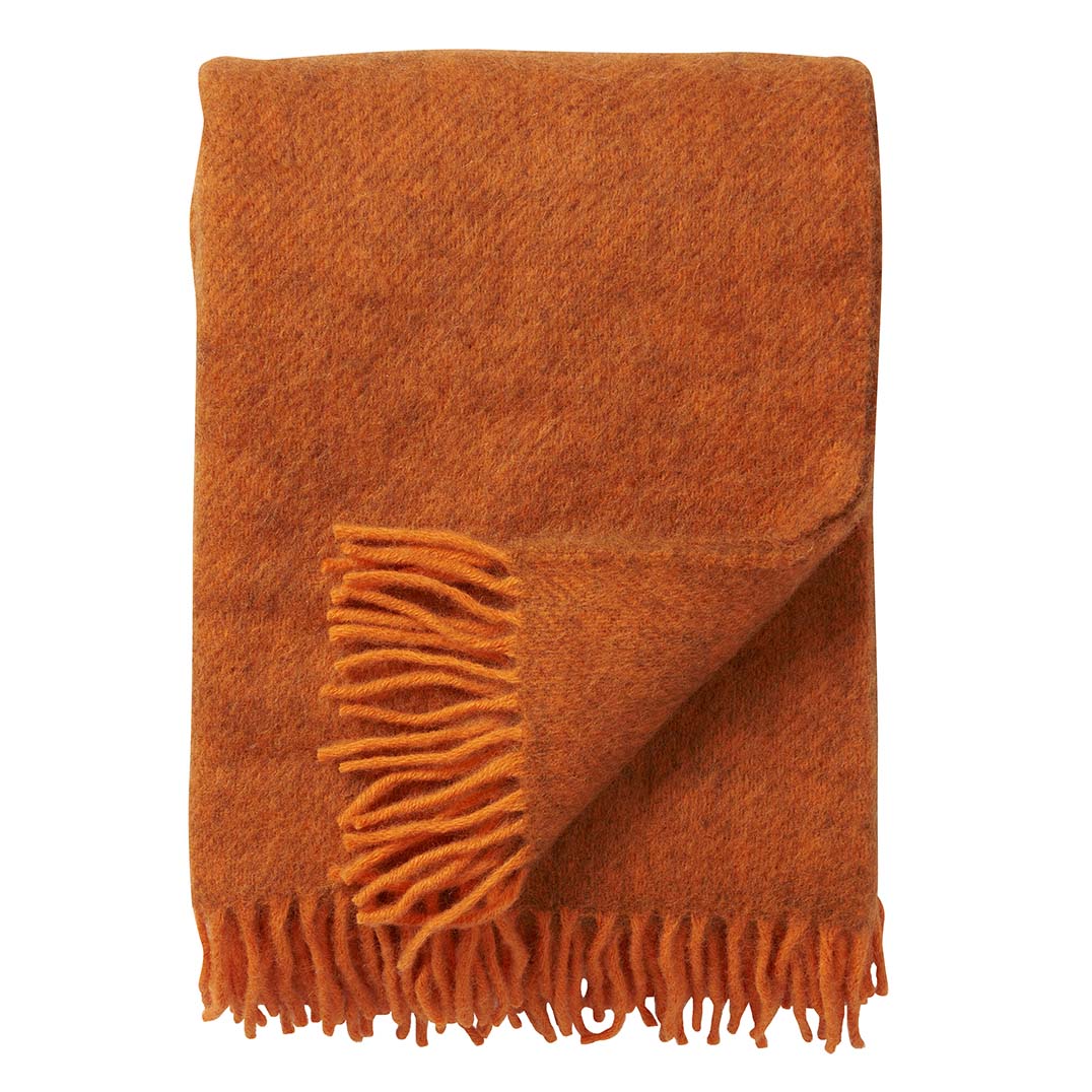 Klippan  Wolldecke Gotland  orange