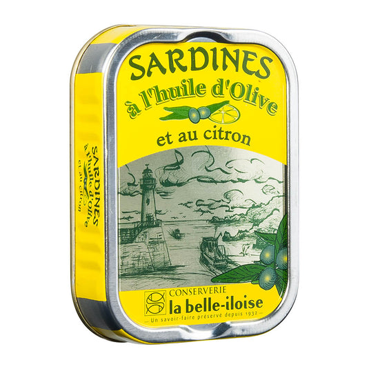 La belle iloise Ölsardinen mit Zitrone